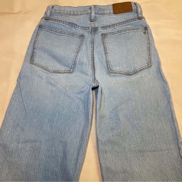 Madewell- The Perfect Vintage Wide-Leg Crop Jean Edmunds Wash Light Wash Size 26 - Picture 6 of 9